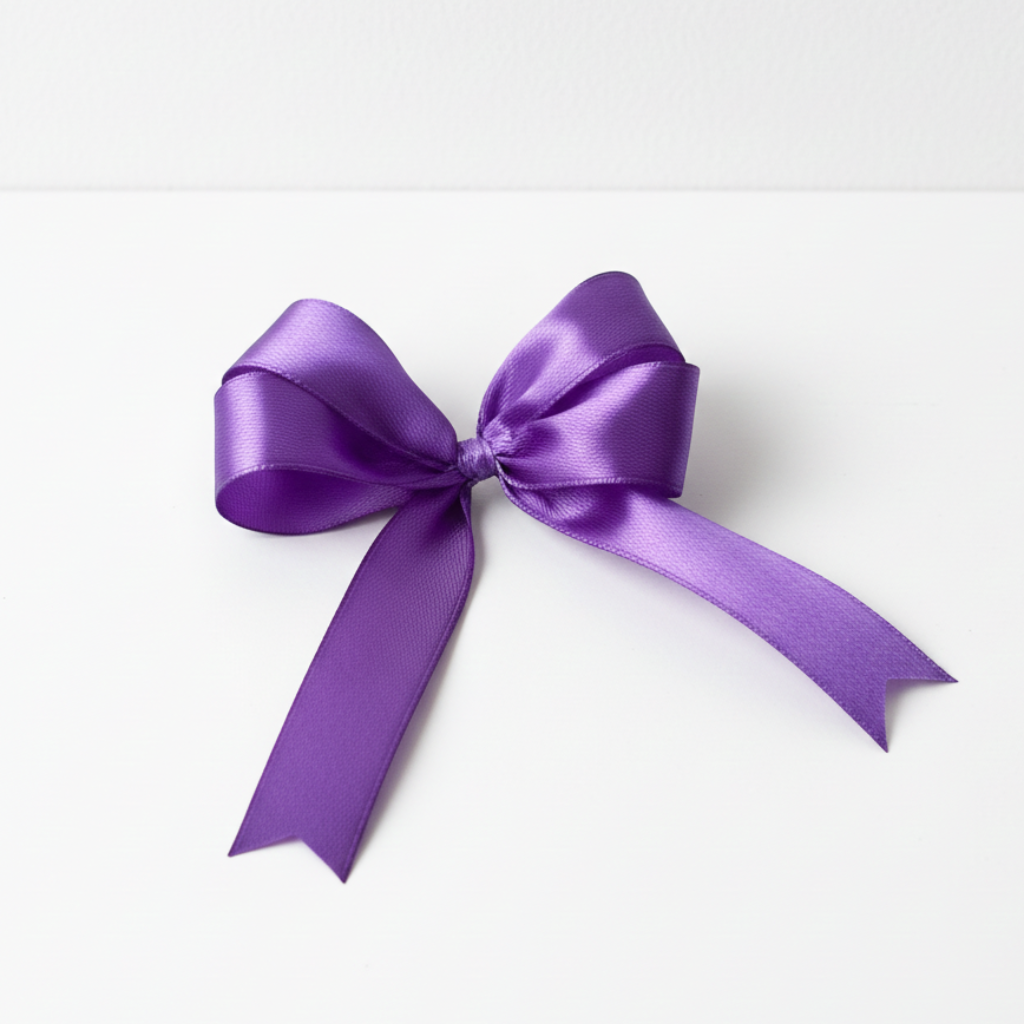 Stuha saténová 20 mm – tmavě fialová